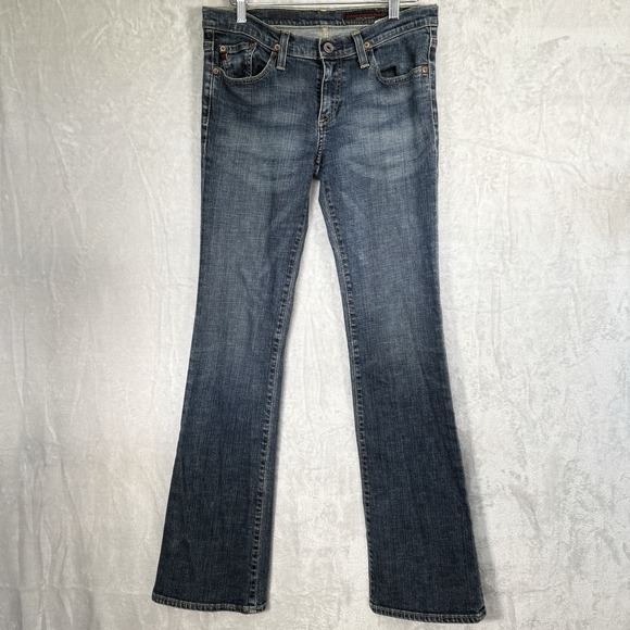 AG Adriano Goldschmied Womens Low Rise Bootcut Dark Wash‎ Jeans 28 X31 Y2K USA - Picture 1 of 13